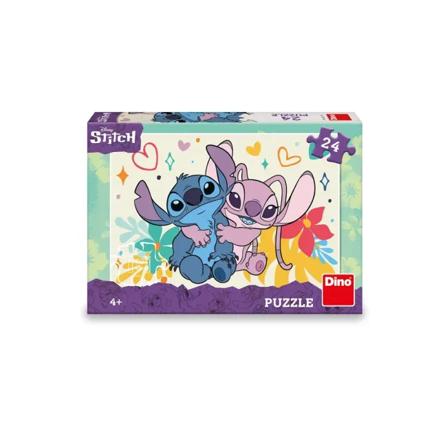 Puzzle - stitch si angel (24 piese)