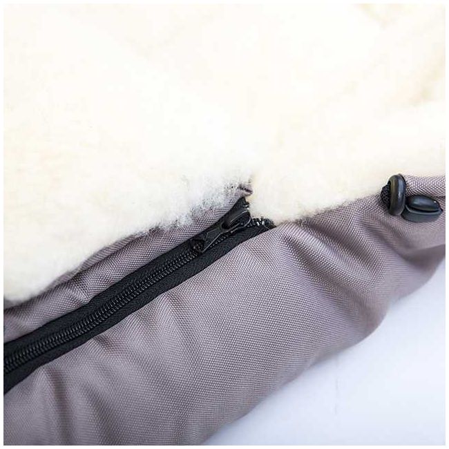 Sac de iarna pentru carucior Classic N6 din lana oaie Womar Zaffiro  3-Z-SW-S6 BBJ3-Z-SW-S6_Bej Inchis