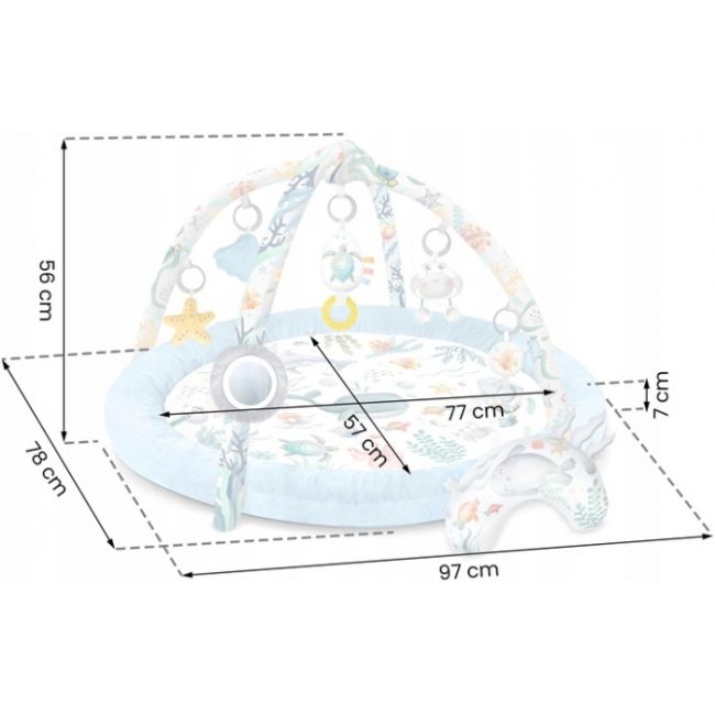 Salteluta de joaca pentru copii nukido ocean 730201 - albastru edeedi730201