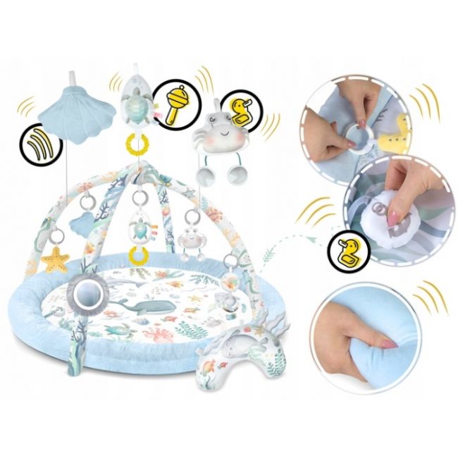 Salteluta de joaca pentru copii nukido ocean 730201 - albastru edeedi730201