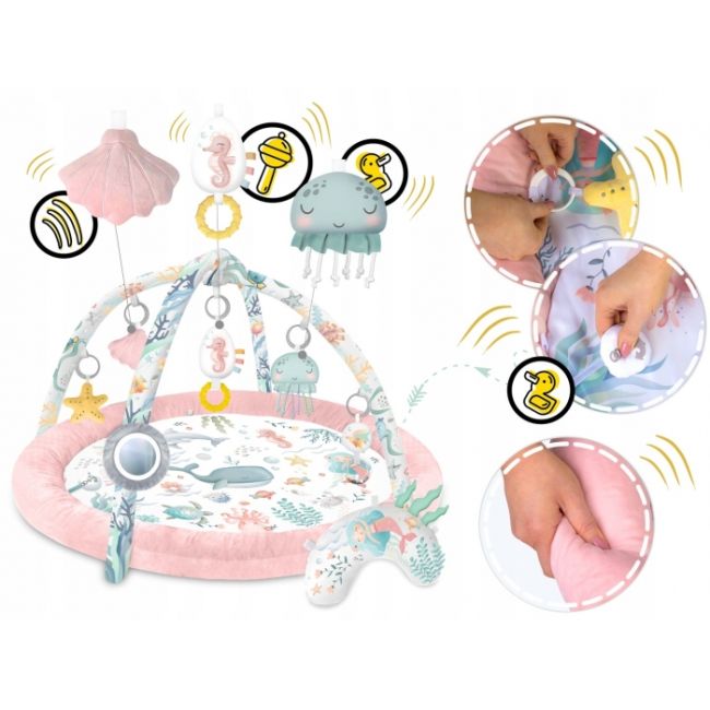 Salteluta de joaca pentru copii nukido ocean 730202 - roz edeedi730202