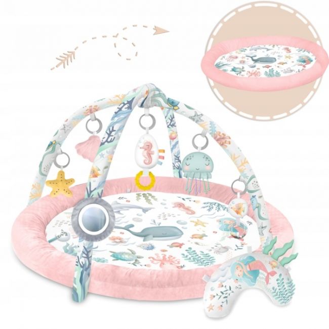 Salteluta de joaca pentru copii nukido ocean 730202 - roz edeedi730202
