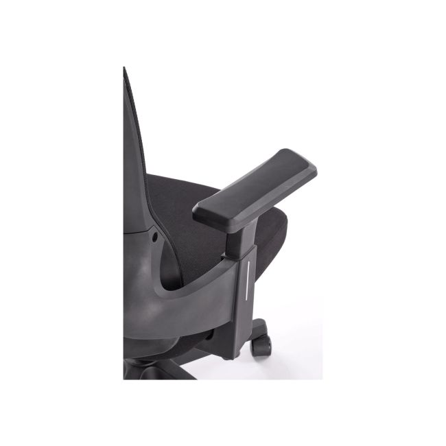 Scaun birou egonomic hm polon, mesh, mecanism inclinare, baza polipropilena, suport lombar, tetiera, 100 kg, negru drm10324