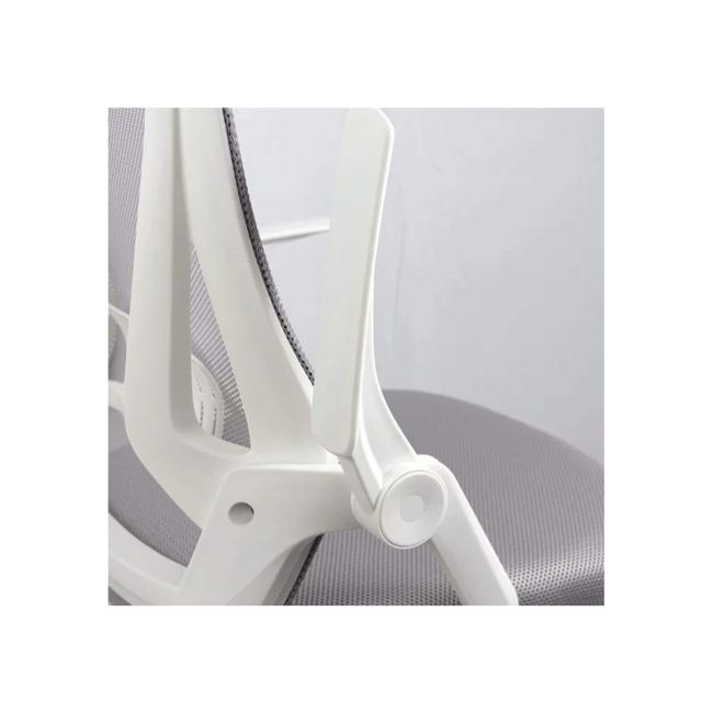 Scaun birou egonomic off 433, mesh, inaltime ajustabila, baza polipropilena, suport lombar, cotiere rabatabile, 90 kg, gri drm10340
