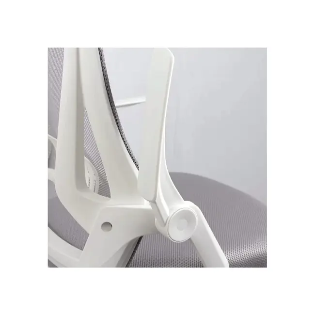 Scaun birou egonomic off 433, mesh, inaltime ajustabila, baza polipropilena, suport lombar, cotiere rabatabile, 90 kg, gri drm10340