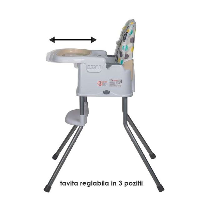 Scaun de luat masa multifunctional coccolle ziti beige dots smb332088344