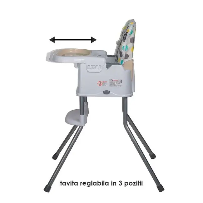 Scaun de luat masa multifunctional coccolle ziti beige dots smb332088344