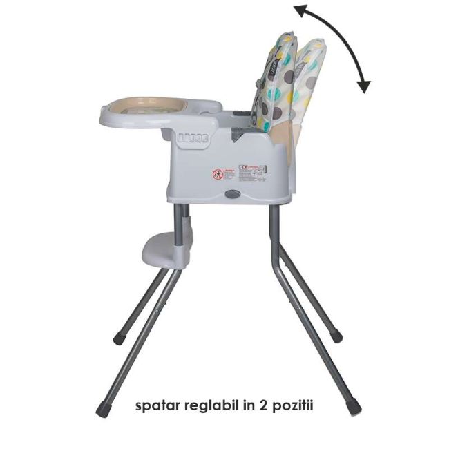 Scaun de luat masa multifunctional coccolle ziti beige dots smb332088344