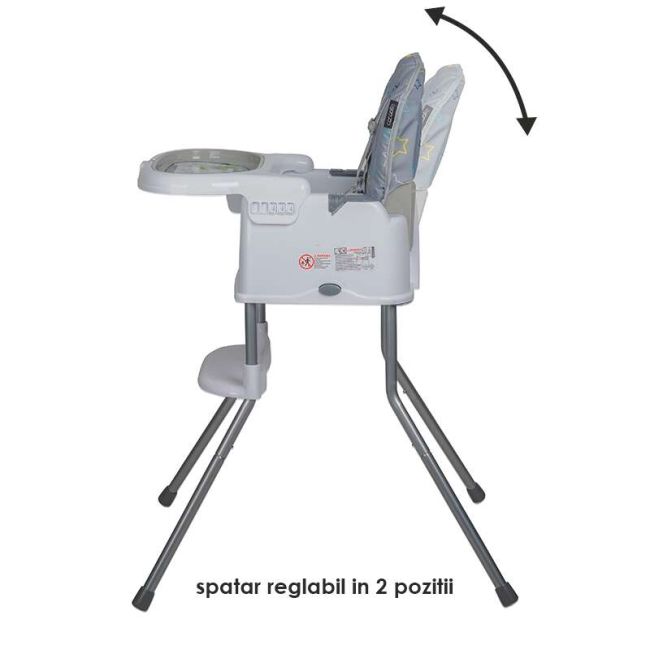 Scaun de luat masa multifunctional coccolle ziti grey stars smb332088364