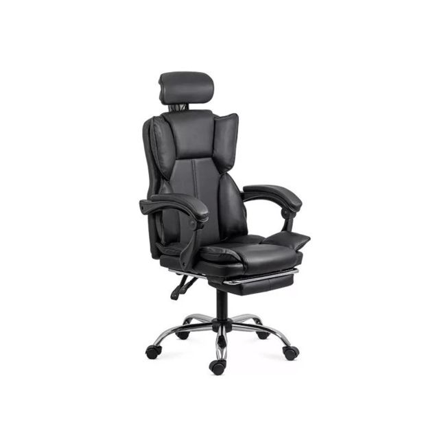 Scaun directorial off 4151, piele ecologica, mecanism de balansare, suport pentru picioare, 130 kg drm10338