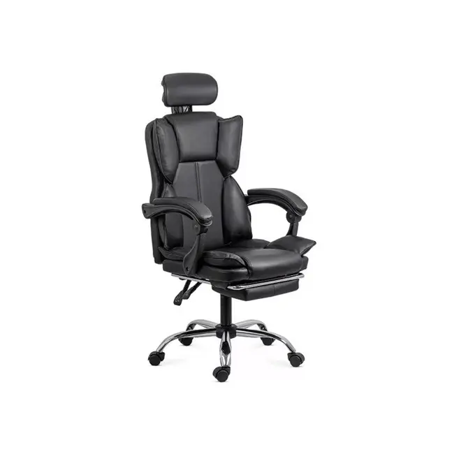 Scaun directorial off 4151, piele ecologica, mecanism de balansare, suport pentru picioare, 130 kg drm10338