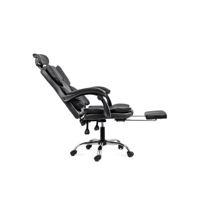 Scaun directorial off 4151, piele ecologica, mecanism de balansare, suport pentru picioare, 130 kg drm10338