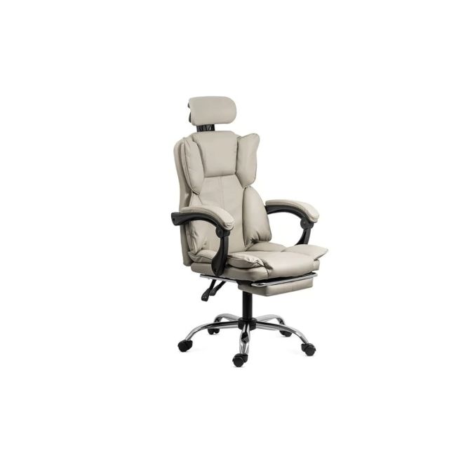 Scaun directorial off 4151, piele ecologica, mecanism de balansare, suport pentru picioare, 130 kg drm10338