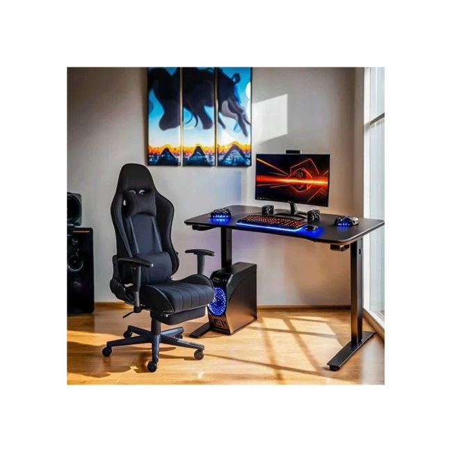 Scaun gaming off 296, spatar reglabil, stofa, robust, cadru polipropilena, mecanism de balans, perne reglabile, 100 kg drm10358