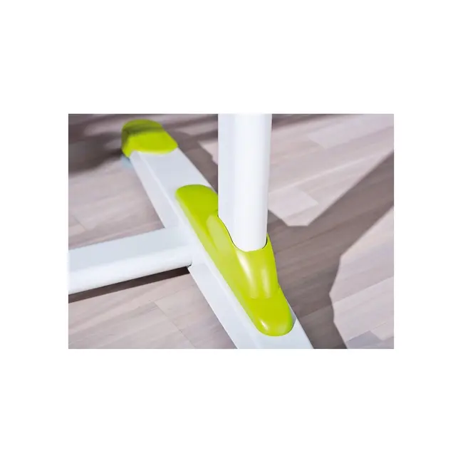 Set birou ergonomic hm collorido inaltime reglabila, unghi inclinare ajustabil, cu scaun hm dingo verde, mesh, 80 kg si dulapior rulant hm simon 2, cu roti, front mdf, alb drm10327