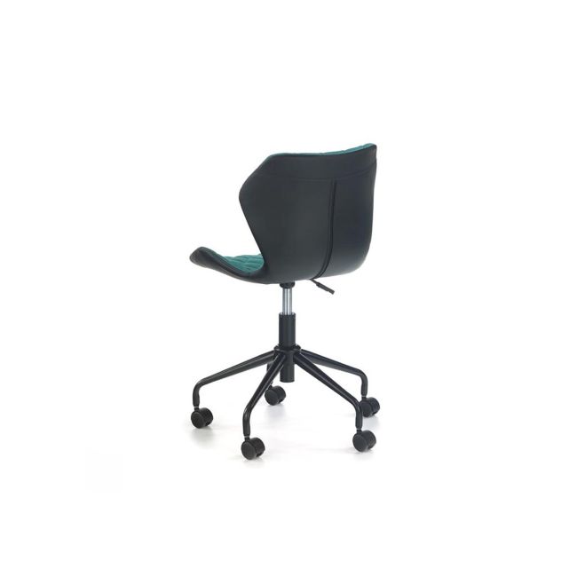 Set birou ergonomic hm julia inaltime reglabila, unghi inclinare ajustabil, cu scaun hm matrix negru/turcoaz, stofa, 100 kg si dulapior rulant hm nils, cu roti, lemn, natur drm10330
