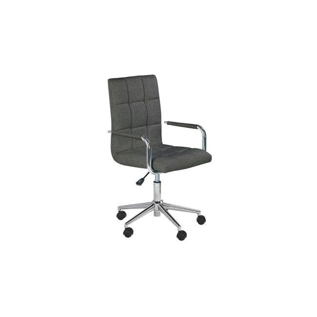 Set mobilier birou copii hm b6, mdf, metalic, spatii depozitare, cu scaun hm gonzo 3 gri inchis, stofa, 90 kg si dulapior rulant hm nils, cu roti, lemn, natur drm10336
