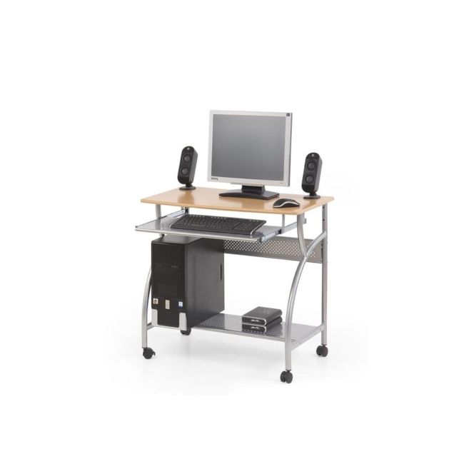 Set mobilier birou copii hm b6, mdf, metalic, spatii depozitare, cu scaun hm gonzo 3 gri inchis, stofa, 90 kg si dulapior rulant hm nils, cu roti, lemn, natur drm10336