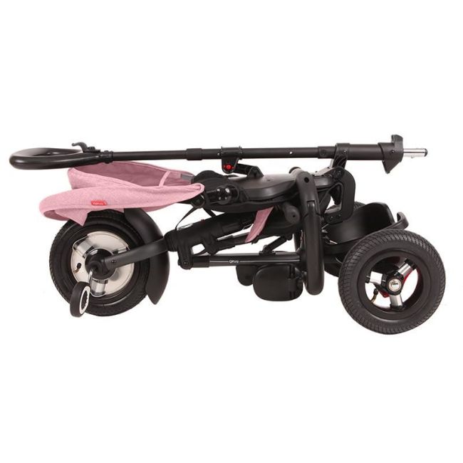 Tricicleta cu roti de cauciuc qplay rito rubber roz smb338038110