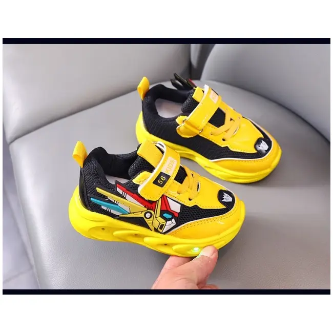Adidasi galbeni cu luminite - robot mbb-003-3-c