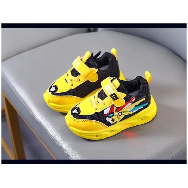 Adidasi galbeni cu luminite - robot mbb-003-3-c