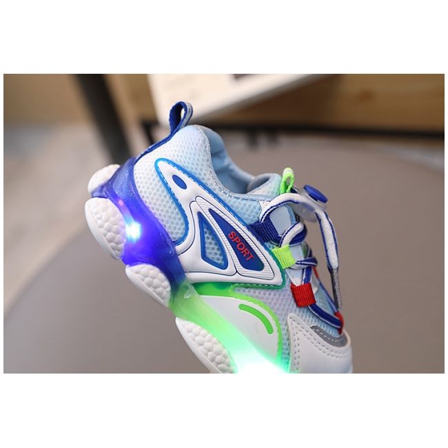Adidasi multicolori cu luminite pentru baietei md7763-1-c