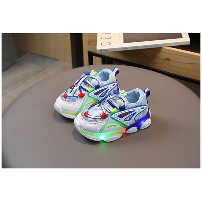 Adidasi multicolori cu luminite pentru baietei md7763-1-c
