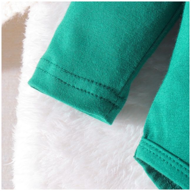 Sarafan cu body verde cu maneca lunga - baby reindeer md1072-r2