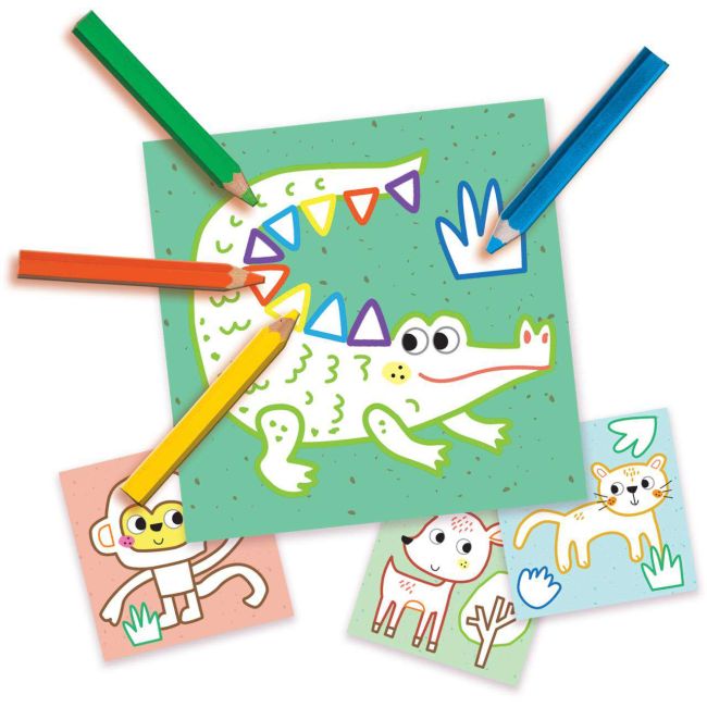 Set 3 in 1 de pictat cu degetul, de colorat si de lipit sa14489