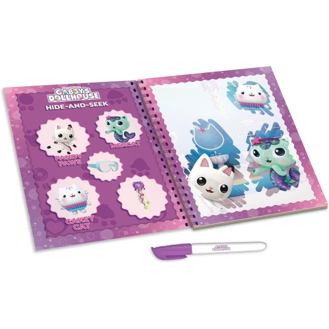 Waterbook: carte de colorat gabby's dollhouse & pisicute