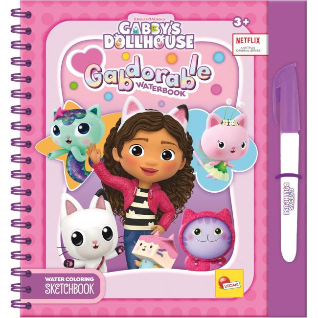 Waterbook: carte de colorat gabby's dollhouse