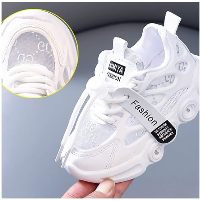 Adidasi albi cu luminite - lorena mbg-58-1-c