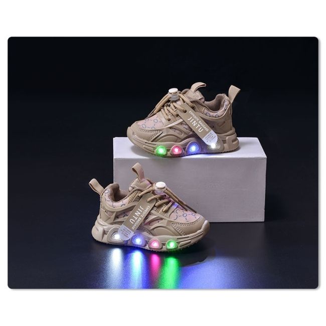 Adidasi crem cu luminite - seika mbgs3580-3-c