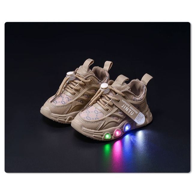 Adidasi crem cu luminite - seika mbgs3580-3-c