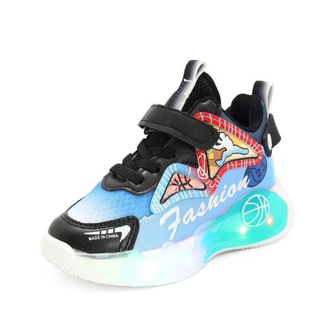 Adidasi cu luminite pentru baietei - fashion md777-2-c