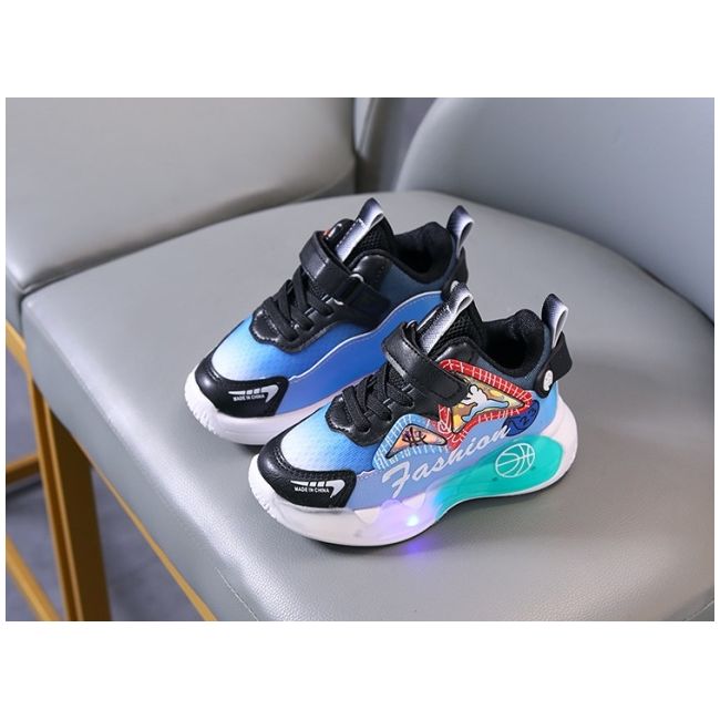 Adidasi cu luminite pentru baietei - fashion md777-2-c