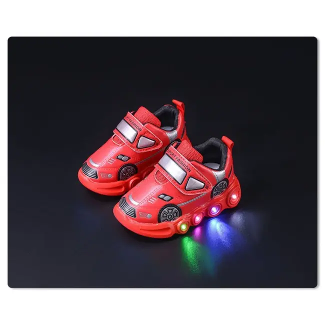 Adidasi rosii cu luminite - car mdc-29-1-c