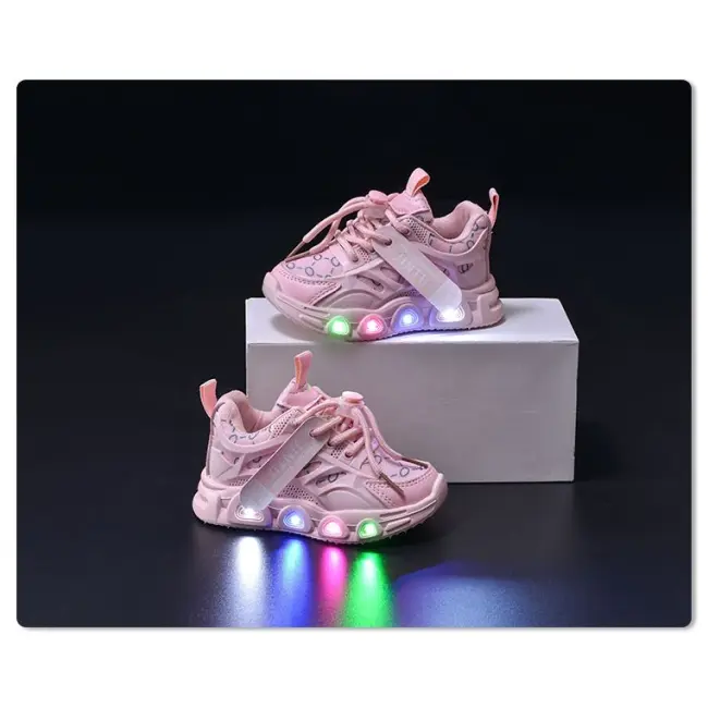 Adidasi roz cu luminite - seika mbgs3580-1-c