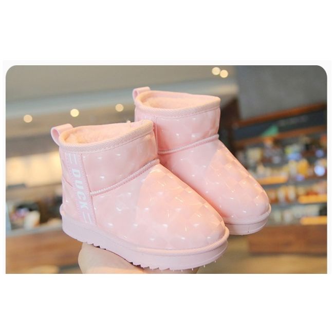 Cizme imblanite roz pentru fetite - duck mbwn2473-c