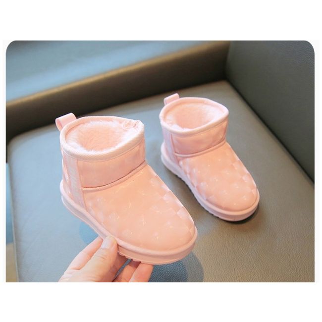 Cizme imblanite roz pentru fetite - duck mbwn2473-c