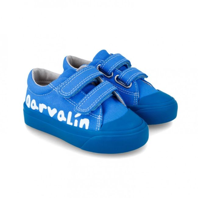 Tenisi canvas pentru copii Garvalin, azul electrico (Marime: 23) JEM242800-B-23