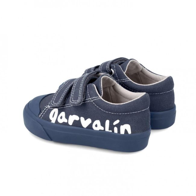 Tenisi canvas pentru copii Garvalin, azul marino (Marime: 23) JEM242800-A-23