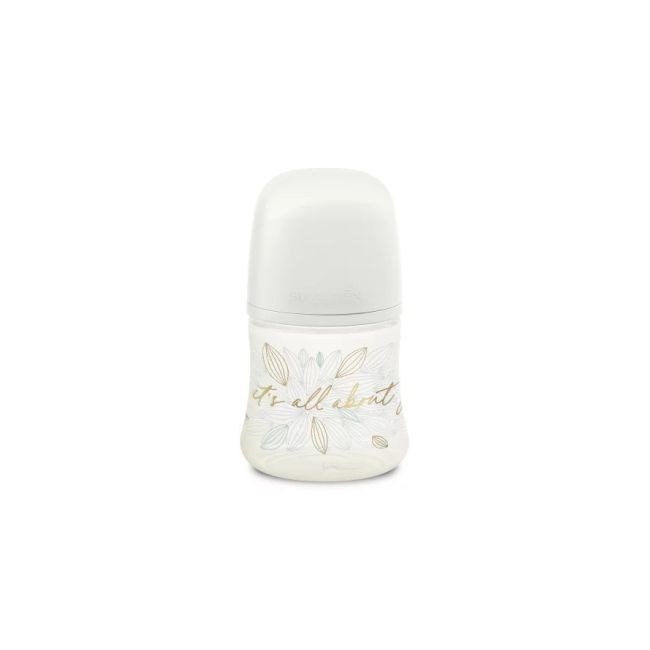 Biberon 150 ml tetină fiziologică SX Pro cu debit lent Gri Gold Premium JEM8426420080163