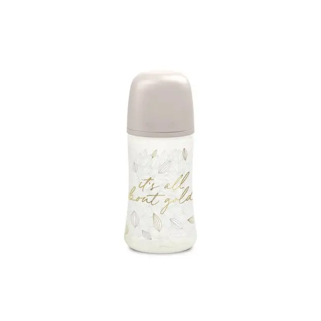 Biberon 270 ml tetină fiziologică SX Pro cu debit mediu Gri Gold Premium JEM8426420080194
