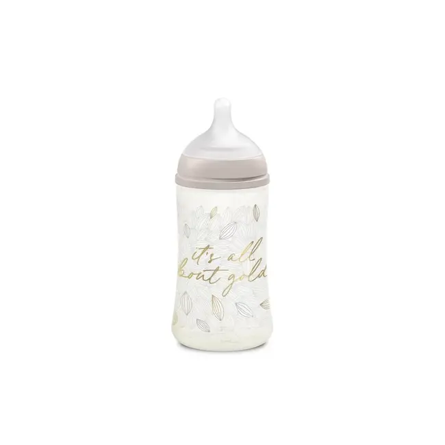 Biberon 270 ml tetină fiziologică SX Pro cu debit mediu Gri Gold Premium JEM8426420080194