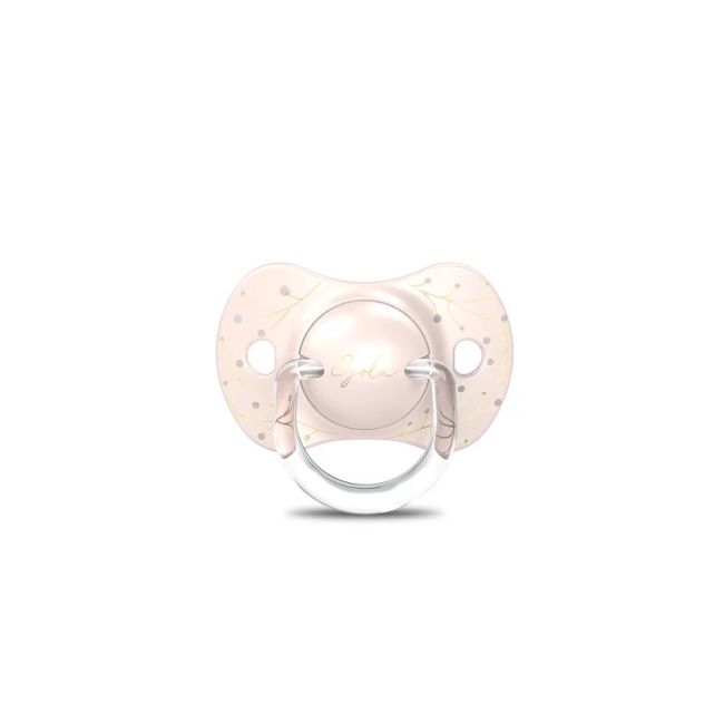 Set biberon 270ml + suzetă 0-6m + lănțișor Roz Gold Premium JEM8426420080231