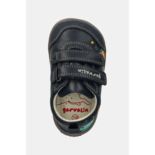 Tenisi din piele pentru copii Garvalin, monstruleti, bleumarin (Marime: 21) JEM241309-A-21