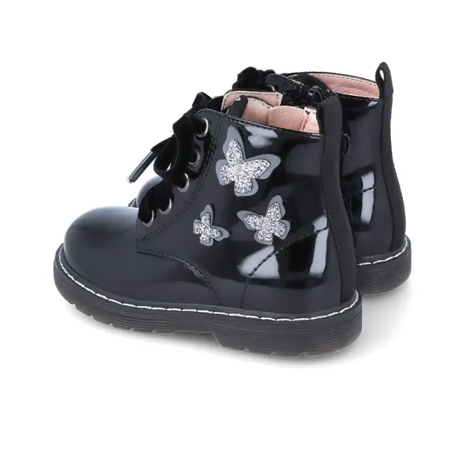 Cizmulite pentru fetite cu fluturasi, Garvalin, negru (Marime: 26) JEM241340-A-26