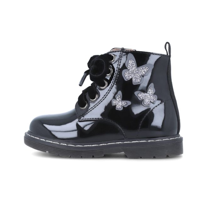 Cizmulite pentru fetite cu fluturasi, Garvalin, negru (Marime: 26) JEM241340-A-26