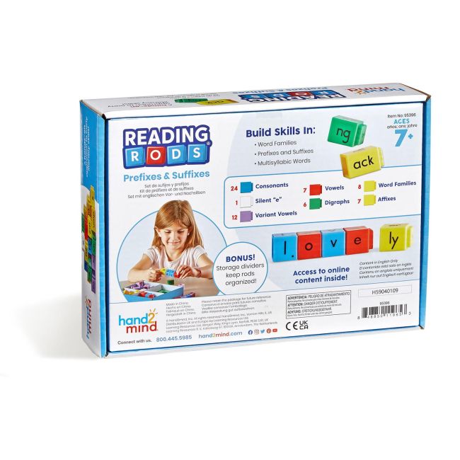 Cuburi reading rods® - prefixe & sufixe